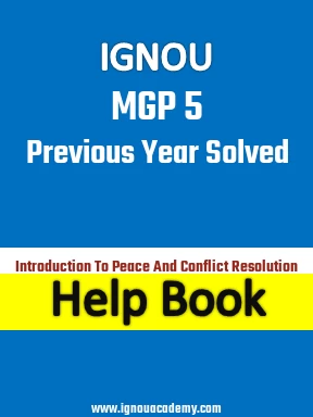 IGNOU MGP 5 Previous Year Solved Question Paper